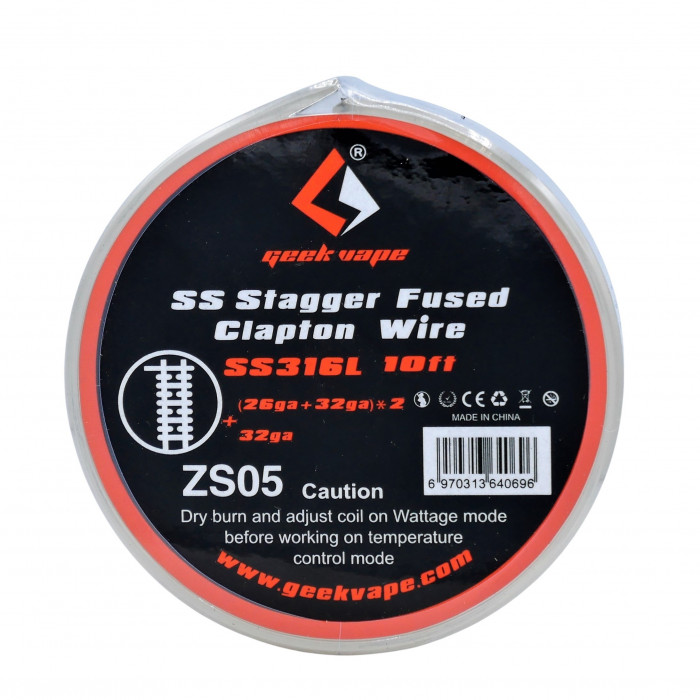 Geek Vape - Fil résistif SS Stagger Fused Clapton